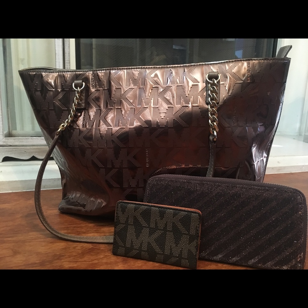 Bronze Metallic Michael Kors Purse